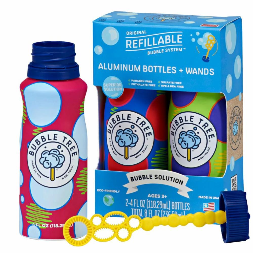 Active Play | Refillable Aluminum Bubble Bottles With Wands – 2 Pack Active Play Active Play