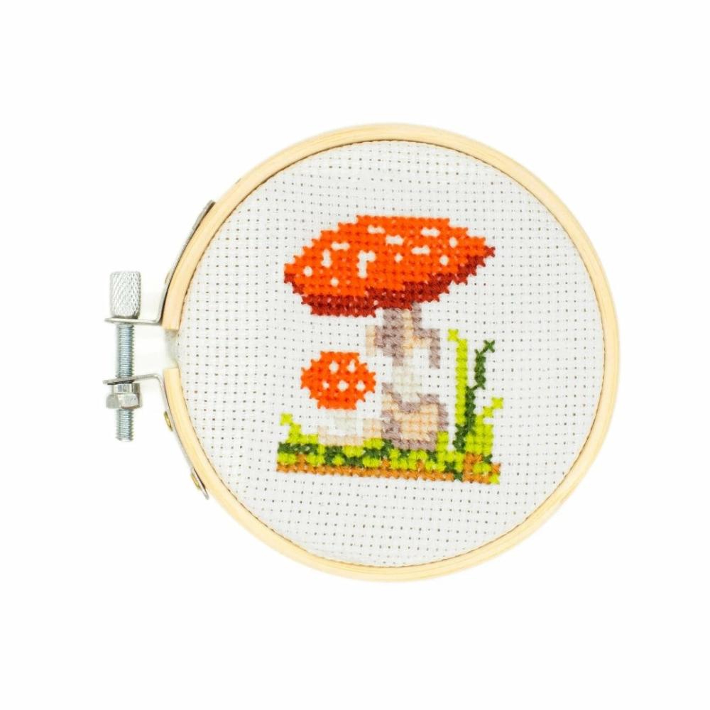 Arts & Crafts | Mini Cross-Stitch Embroidery Mushroom Kit Arts & Crafts Arts & Crafts