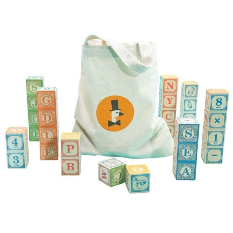 Blocks & Building | Classic Alphabet Blocks With Canvas Bag Blocks & Building Blocks & Building