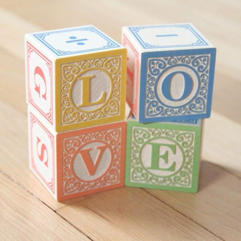 Blocks & Building | Classic Wooden Alphabet Blocks With Wagon Blocks & Building Blocks & Building