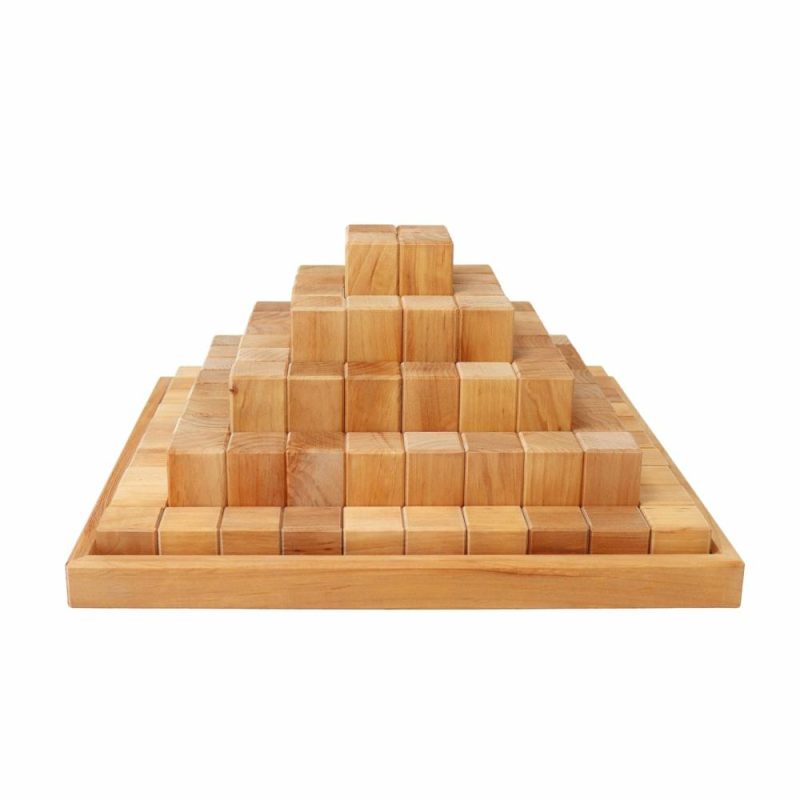 Blocks & Building | Large Natural Wooden Stepped Pyramid Blocks & Building Blocks & Building