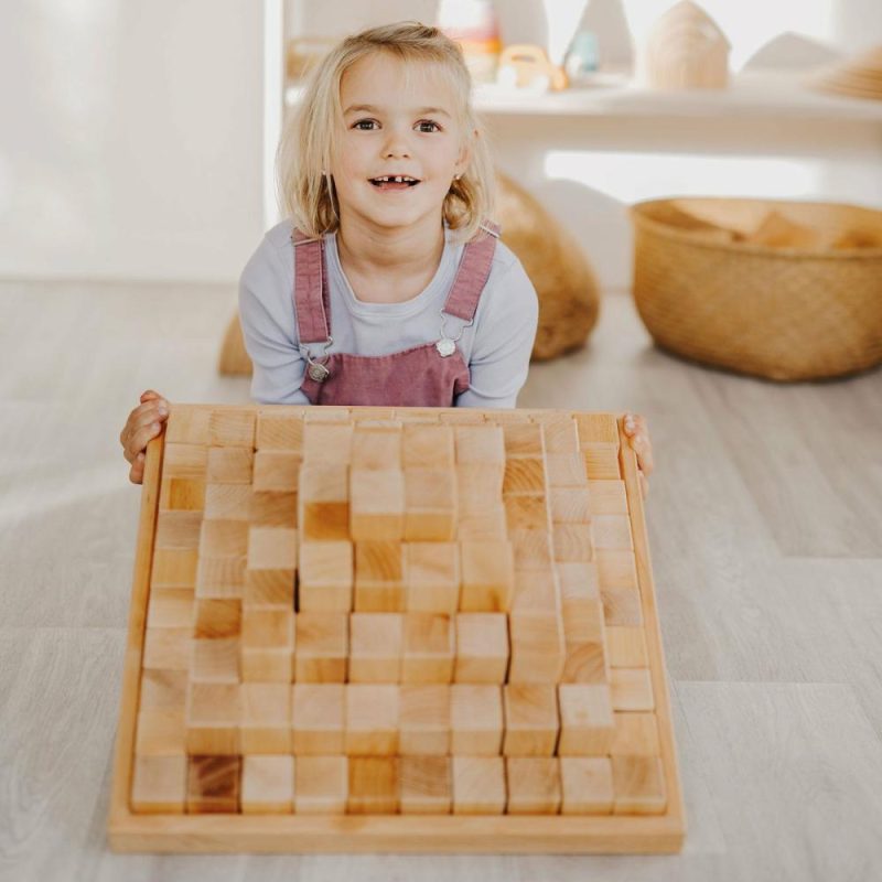 Blocks & Building | Large Natural Wooden Stepped Pyramid Blocks & Building Blocks & Building