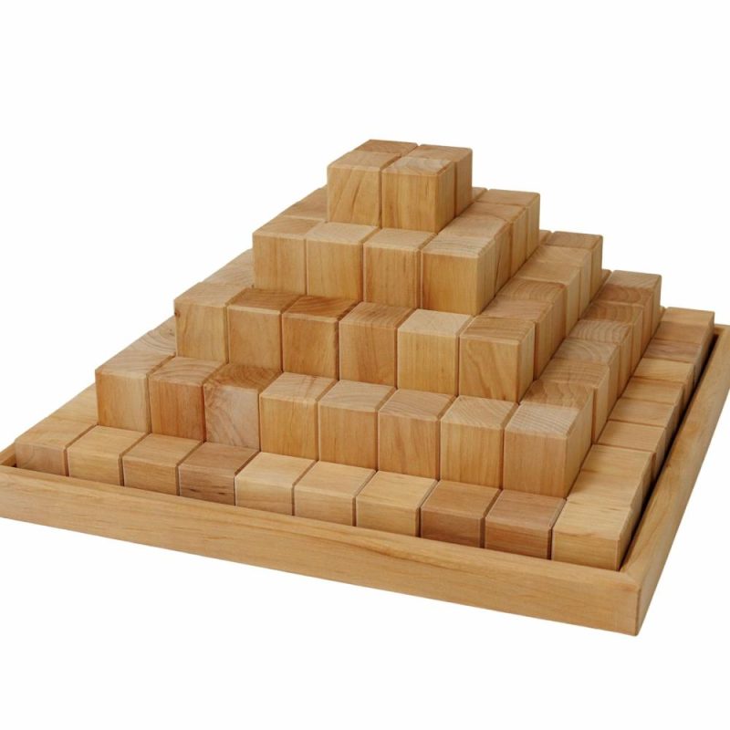 Blocks & Building | Large Natural Wooden Stepped Pyramid Blocks & Building Blocks & Building