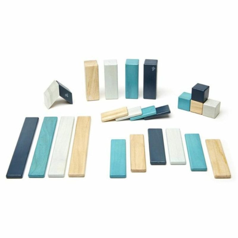 Blocks & Building | Magnetic Wooden Blocks – 24 Piece Set Blues Blocks & Building Blocks & Building