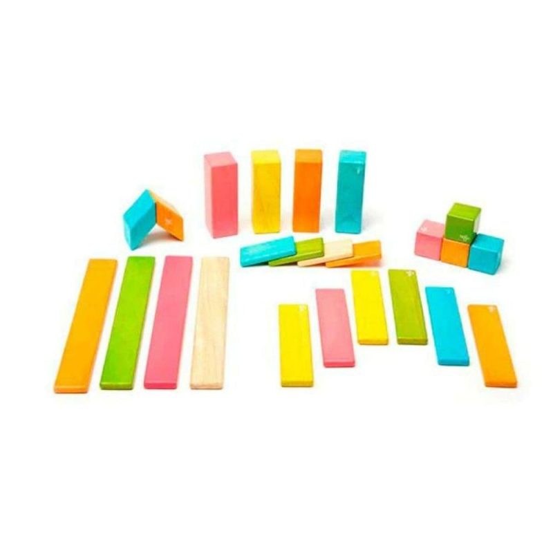 Blocks & Building | Magnetic Wooden Blocks – 24 Piece Set Tints Blocks & Building Blocks & Building