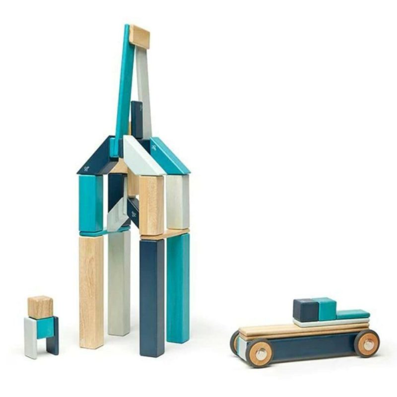 Blocks & Building | Magnetic Wooden Blocks – 42 Piece Set Blues Blocks & Building Blocks & Building