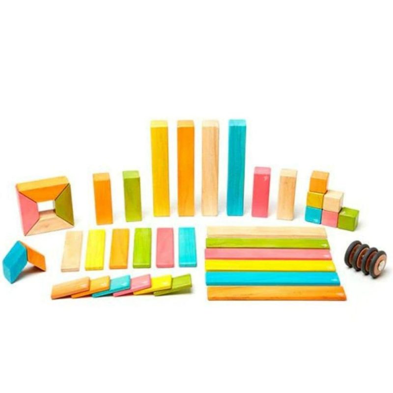 Blocks & Building | Magnetic Wooden Blocks – 42 Piece Set Tints Blocks & Building Blocks & Building