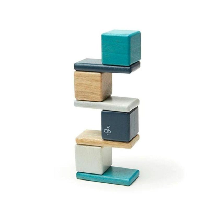 Blocks & Building | Pocket Pouch Wooden Magnetic Blocks – Blues Blocks & Building Blocks & Building