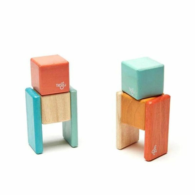 Blocks & Building | Pocket Pouch Wooden Magnetic Blocks – Sunset Blocks & Building Blocks & Building