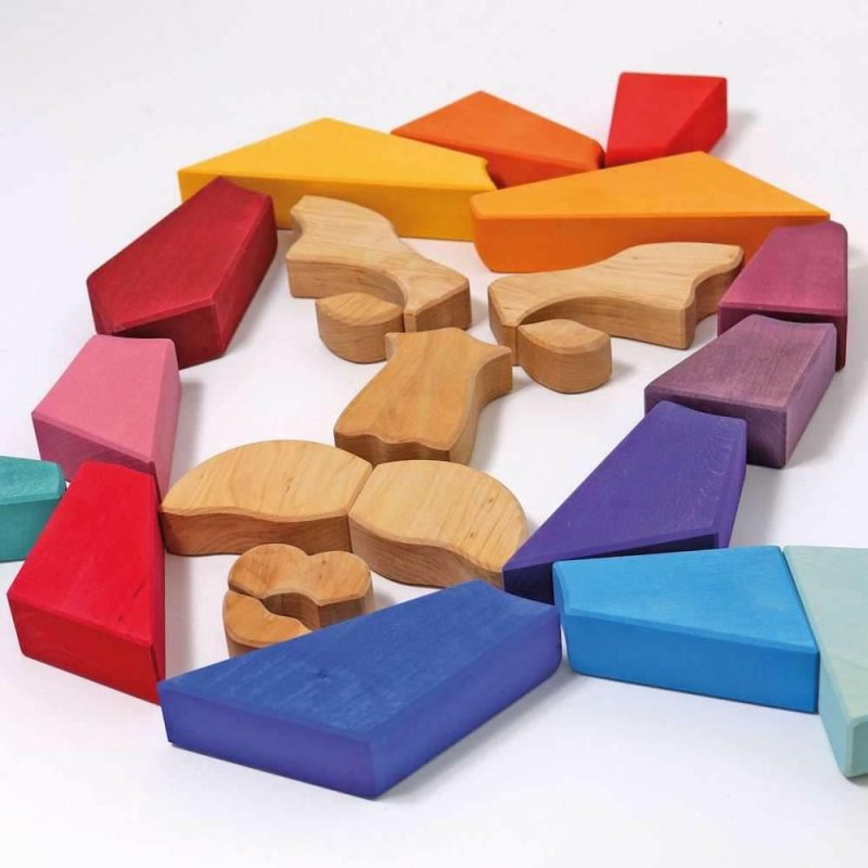 Blocks & Building | Rainbow Lion Wooden Puzzle Blocks & Building Blocks & Building