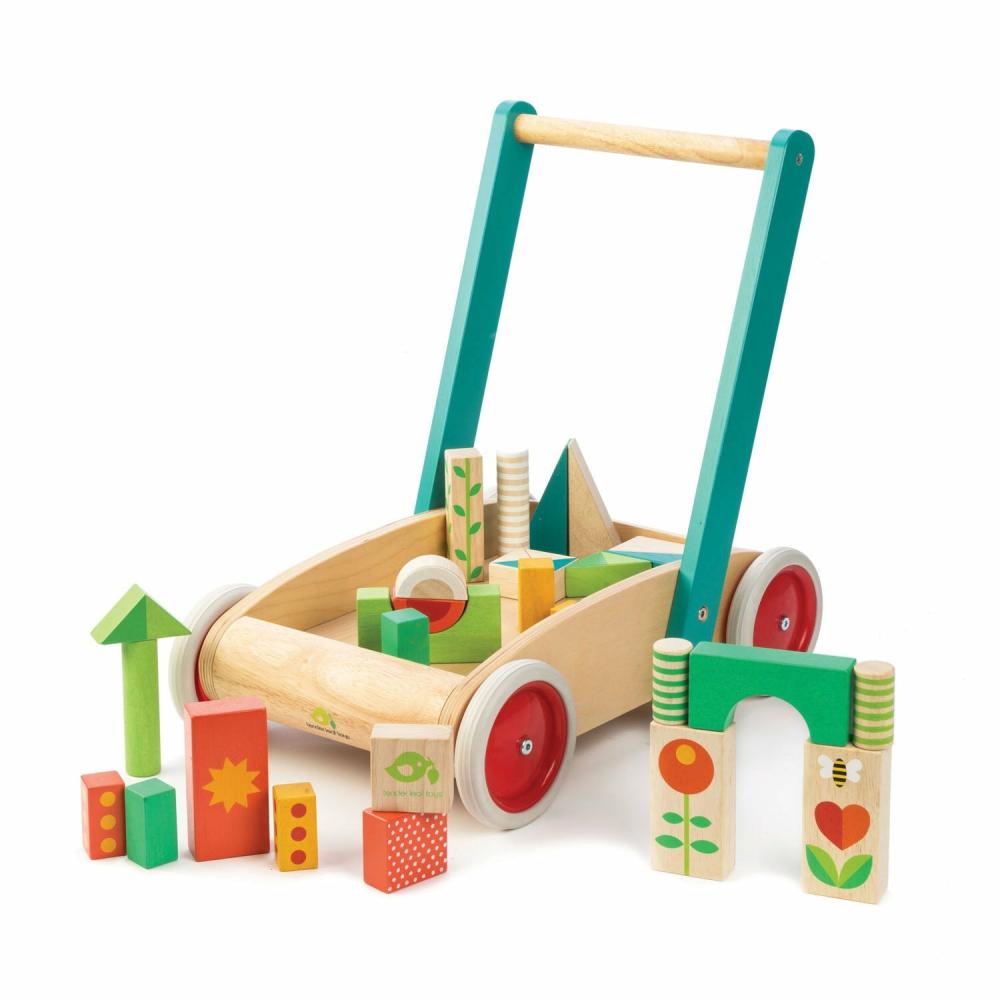 Blocks & Building | Wooden Baby Walker And Garden Blocks Set Blocks & Building Blocks & Building