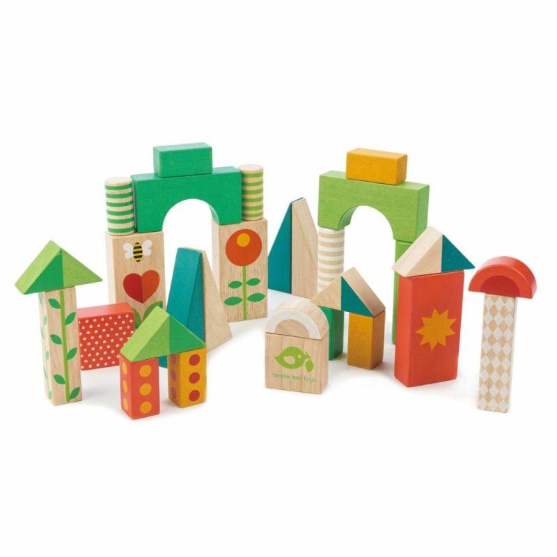 Blocks & Building | Wooden Baby Walker And Garden Blocks Set Blocks & Building Blocks & Building