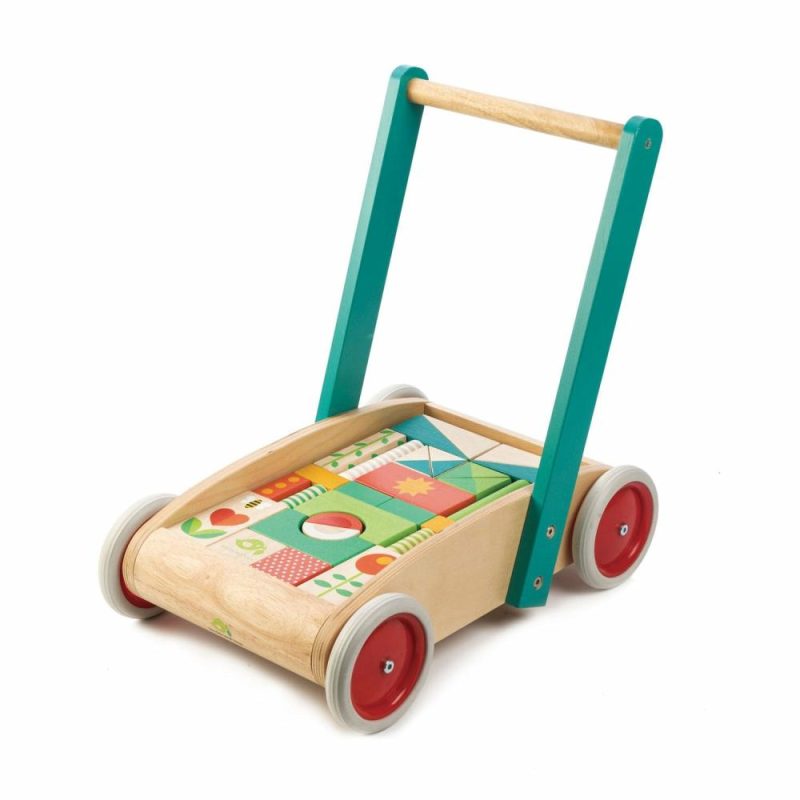 Blocks & Building | Wooden Baby Walker And Garden Blocks Set Blocks & Building Blocks & Building