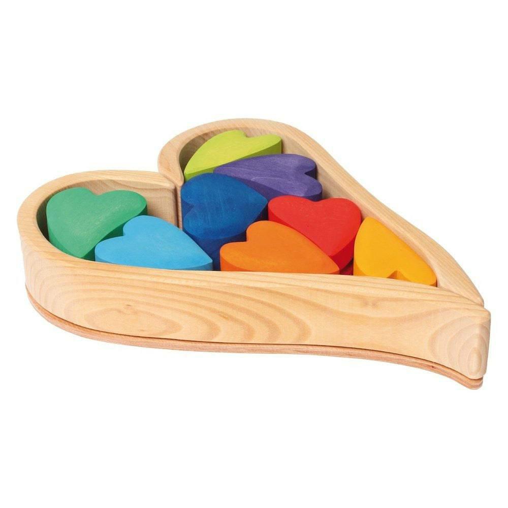 Blocks & Building | Wooden Heart Blocks – Rainbow Blocks & Building Blocks & Building