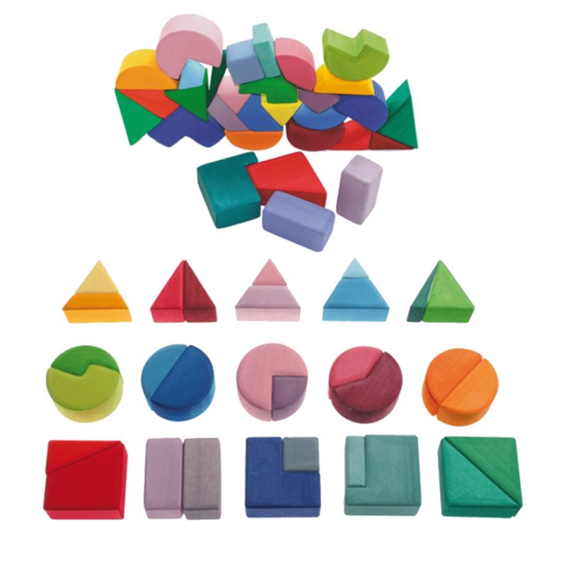 Blocks & Building | Wooden Shape Blocks – Square, Triangle And Circle Blocks & Building Blocks & Building