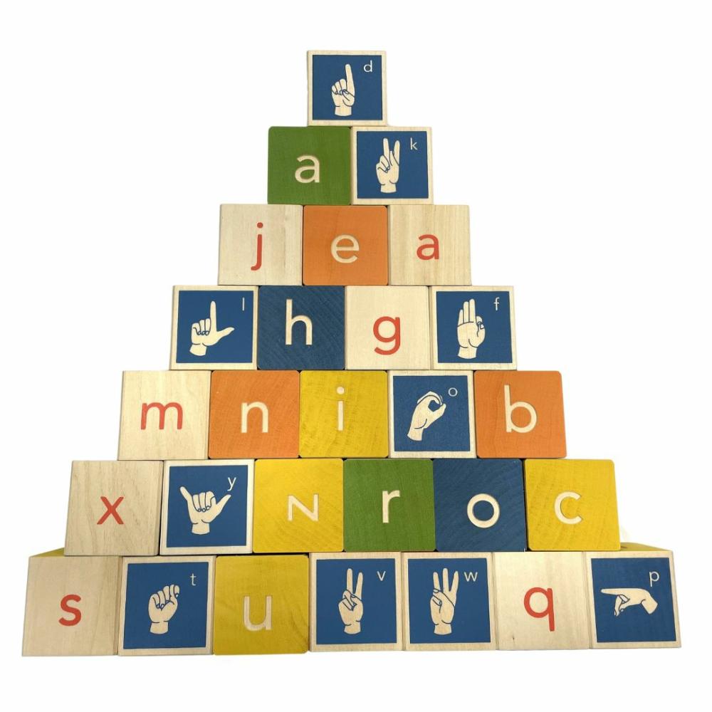 Blocks & Building | Wooden Sign Language Blocks Blocks & Building Blocks & Building