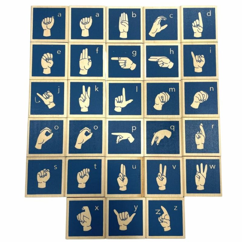 Blocks & Building | Wooden Sign Language Blocks Blocks & Building Blocks & Building