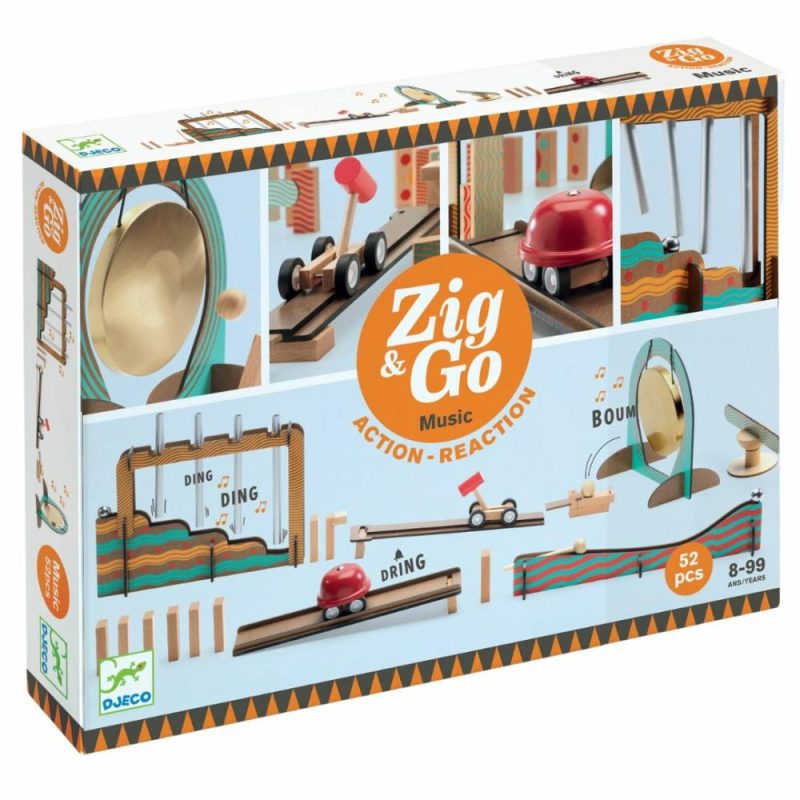 Blocks & Building | Zig & Go Wooden Music Building Game – 52 Piece Set Blocks & Building Blocks & Building