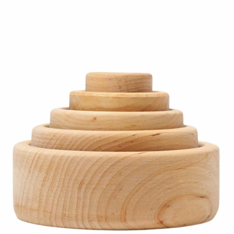 Developmental Toys | Natural Wood Nesting Bowl Set Developmental Toys Developmental Toys