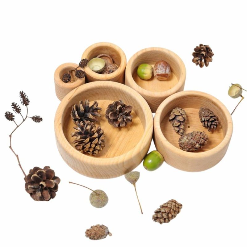 Developmental Toys | Natural Wood Nesting Bowl Set Developmental Toys Developmental Toys