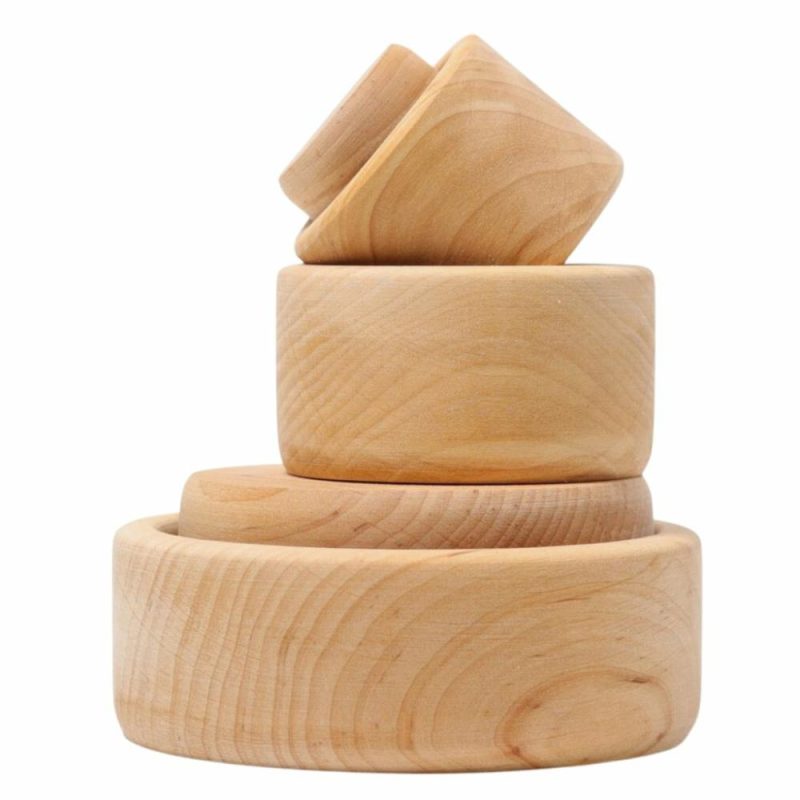 Developmental Toys | Natural Wood Nesting Bowl Set Developmental Toys Developmental Toys