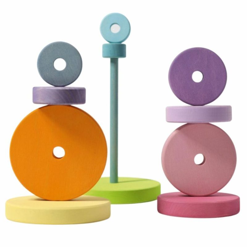 Developmental Toys | Pastel Wooden Stacking Tower Developmental Toys Developmental Toys