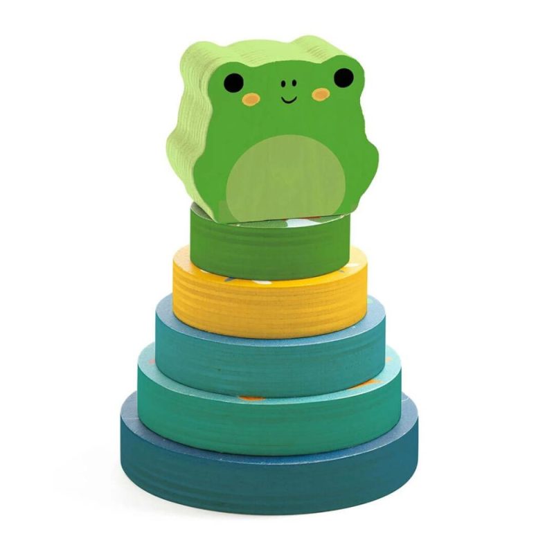 Developmental Toys | Puzz & Stack Frog Rainbow Wooden Puzzle And Stacking Toy Developmental Toys Developmental Toys