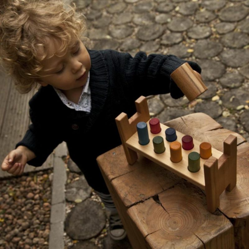 Developmental Toys | Rainbow Pound-A-Peg – Wooden Hammer Bench Developmental Toys Developmental Toys