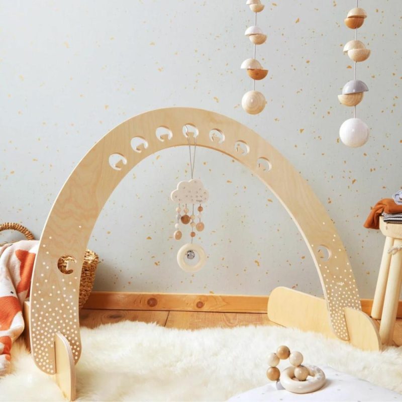 Developmental Toys | Wooden Dangling Figure Dots With Bell Developmental Toys Developmental Toys