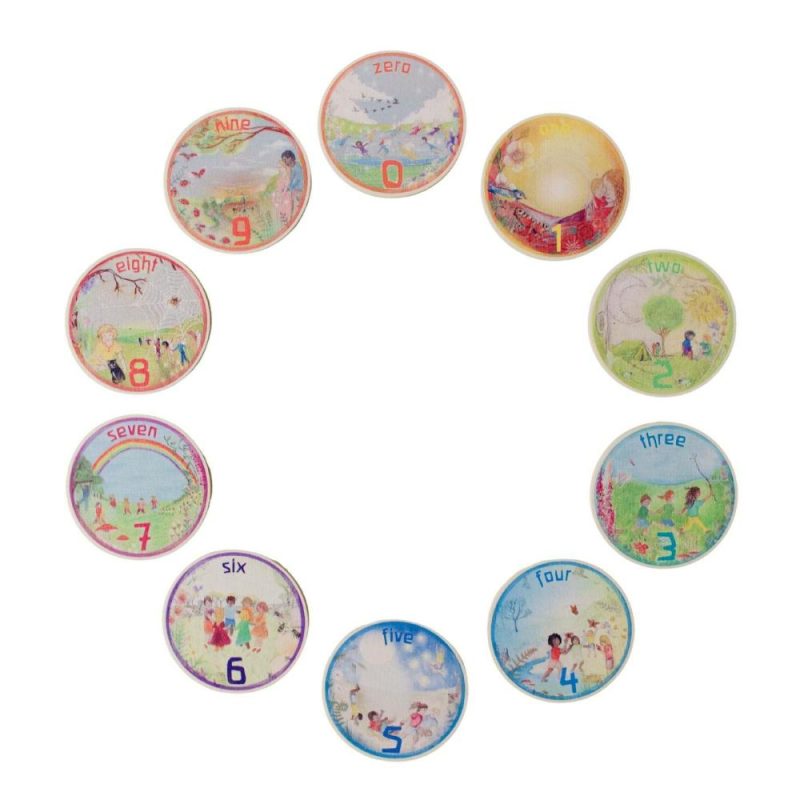 Developmental Toys | Wooden Math Number Coins Set Developmental Toys Developmental Toys