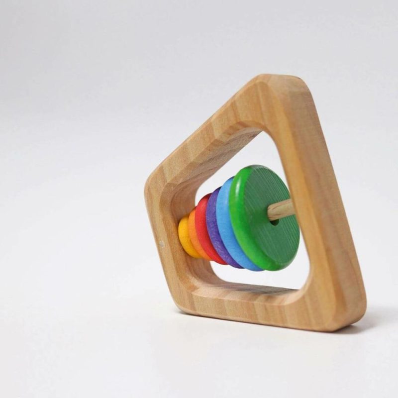 Developmental Toys | Wooden Rainbow Pyramid Rattle Developmental Toys Developmental Toys