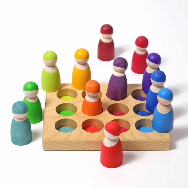 Developmental Toys | Wooden Rainbow Sorting Board Developmental Toys Developmental Toys