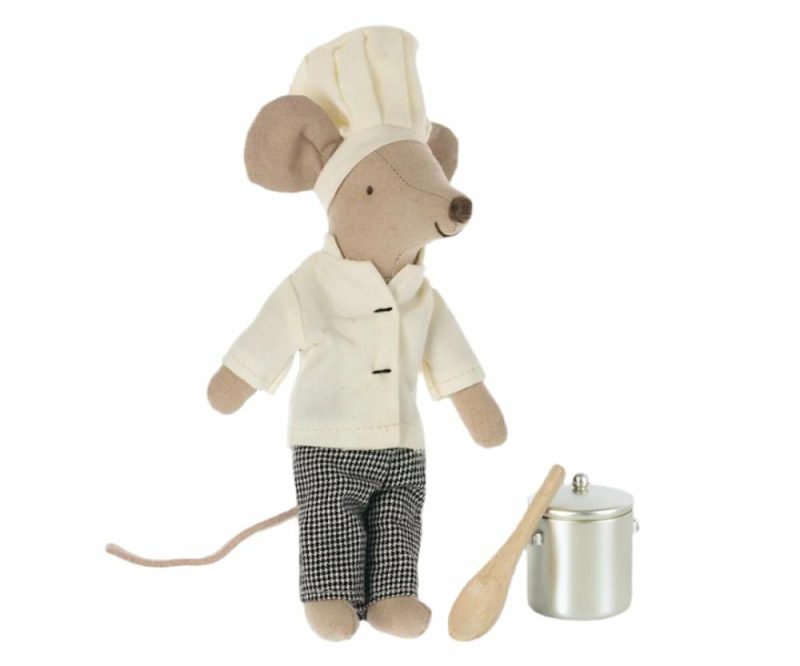 Dolls & Dollhouses | Chef Mouse With Soup Pot And Spoon Dolls & Dollhouses Dolls & Dollhouses