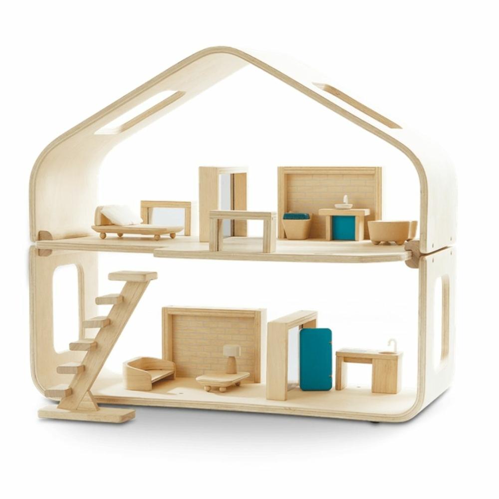 Dolls & Dollhouses | Contemporary Wooden Dollhouse Dolls & Dollhouses Dolls & Dollhouses