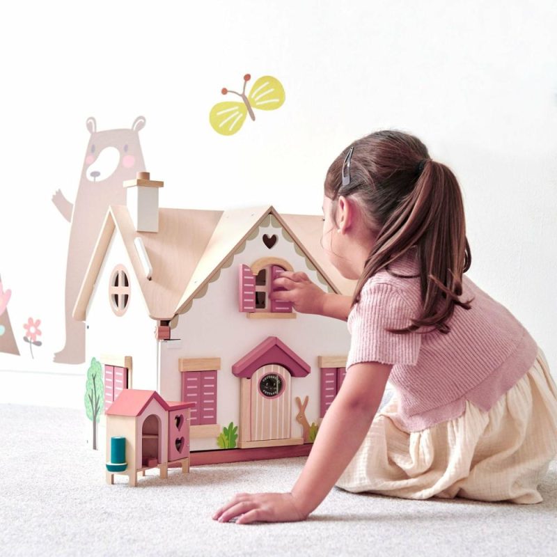 Dolls & Dollhouses | Cottontail Cottage Wooden Dollhouse Dolls & Dollhouses Dolls & Dollhouses