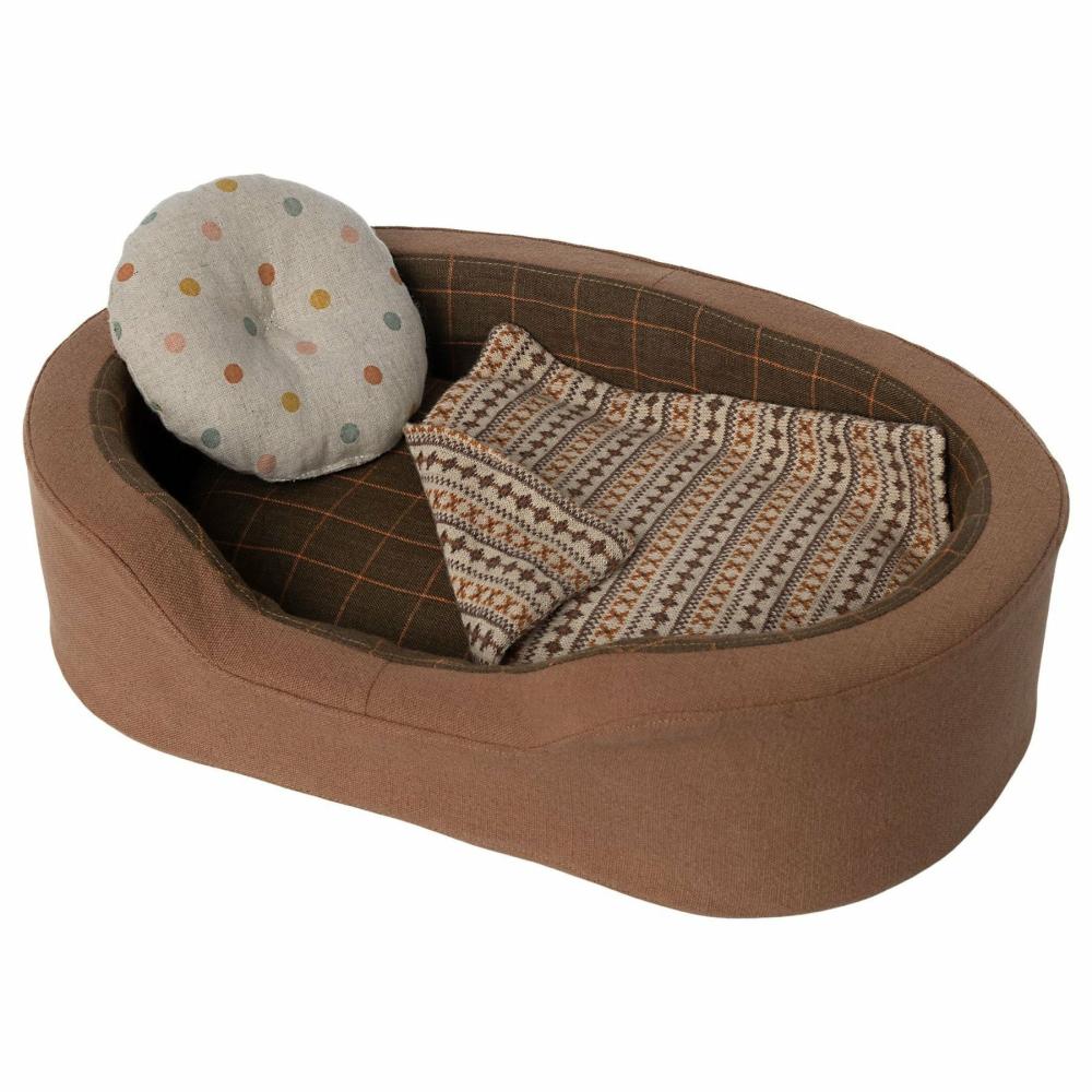 Dolls & Dollhouses | Dog Bed And Blanket – Brown Dolls & Dollhouses Dolls & Dollhouses