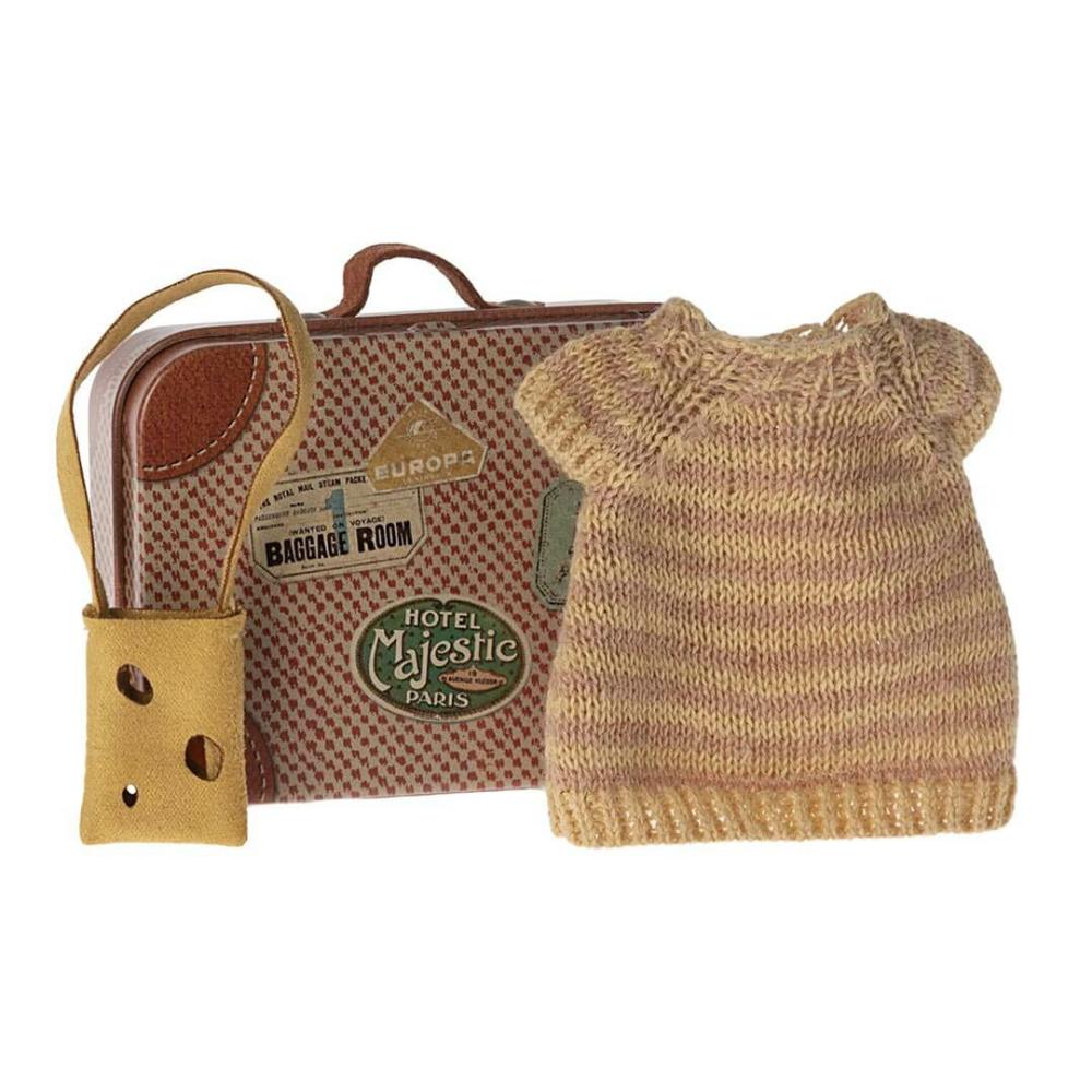 Dolls & Dollhouses | Knitted Dress And Purse In A Suitcase – Big Sister Mouse Dolls & Dollhouses Dolls & Dollhouses