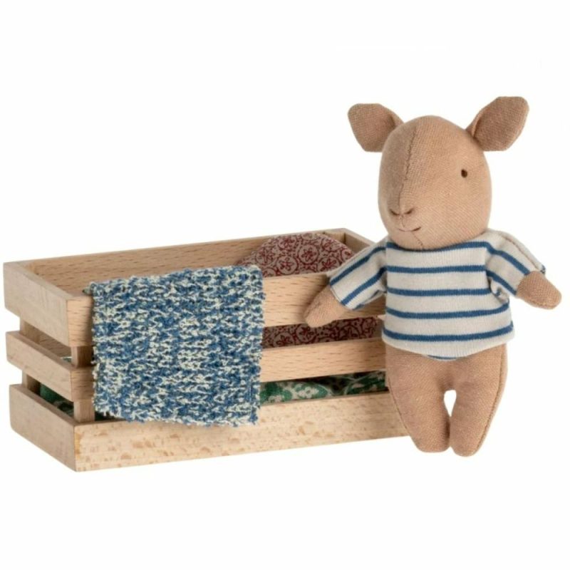 Dolls & Dollhouses | Piglet In A Wooden Box- Blue Dolls & Dollhouses Dolls & Dollhouses