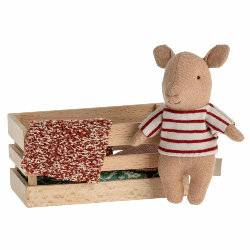 Dolls & Dollhouses | Piglet In A Wooden Box- Red Dolls & Dollhouses Dolls & Dollhouses