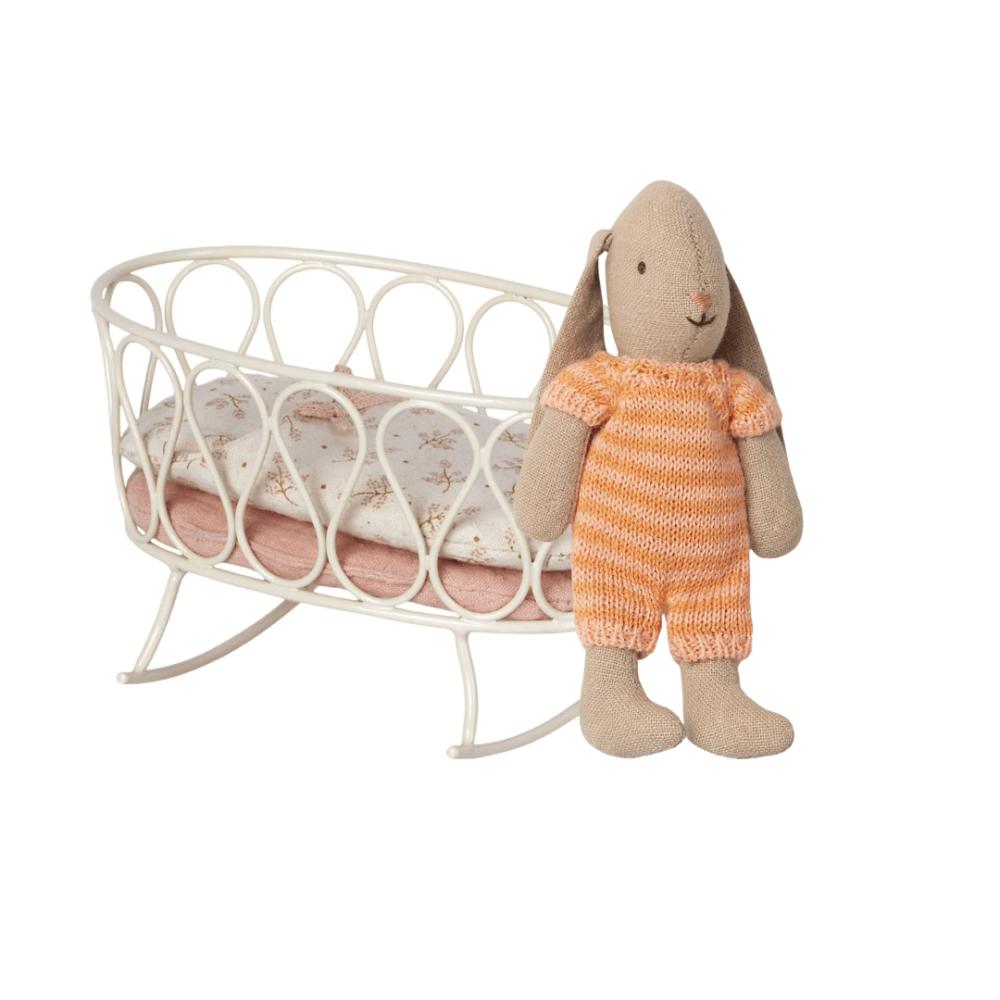 Dolls & Dollhouses | Rose Cradle With Sleeping Bag And Bunny Dolls & Dollhouses Dolls & Dollhouses