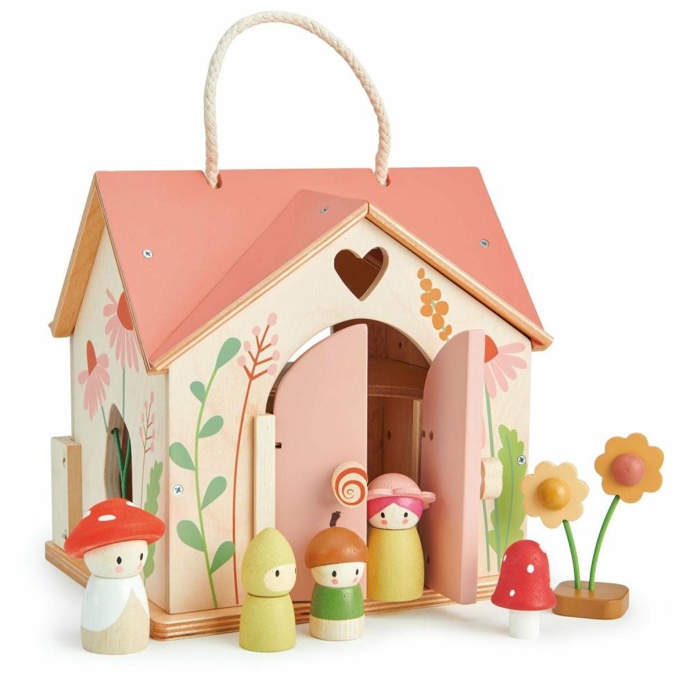 Dolls & Dollhouses | Rosewood Cottage Mini Wooden Dollhouse Dolls & Dollhouses Dolls & Dollhouses