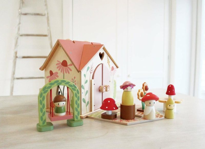 Dolls & Dollhouses | Rosewood Cottage Mini Wooden Dollhouse Dolls & Dollhouses Dolls & Dollhouses