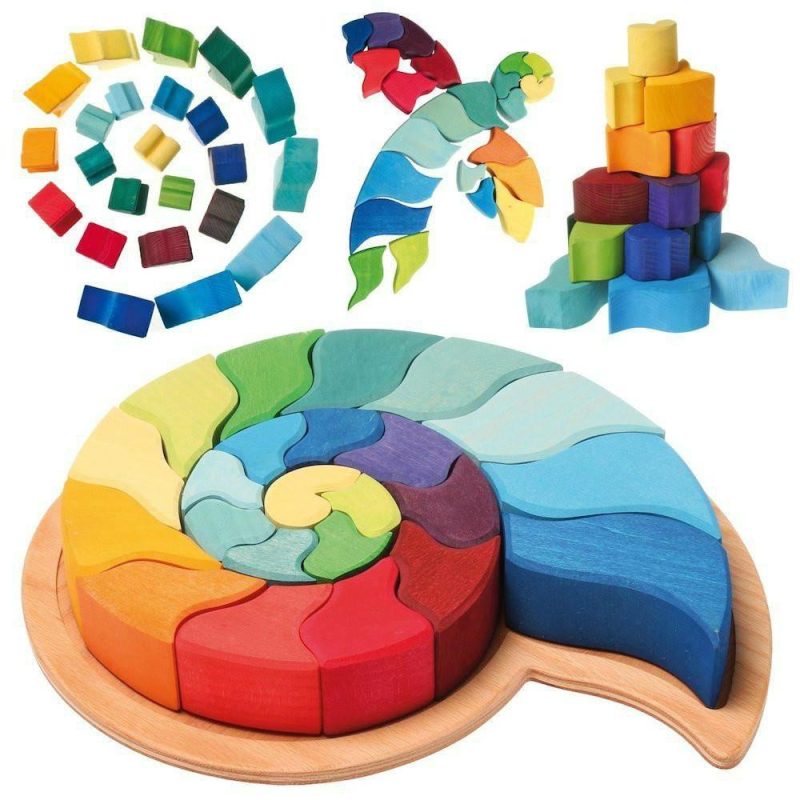 Games & Puzzles | Large Ammonite Snail – Wooden Puzzle Blocks Games & Puzzles Games & Puzzles