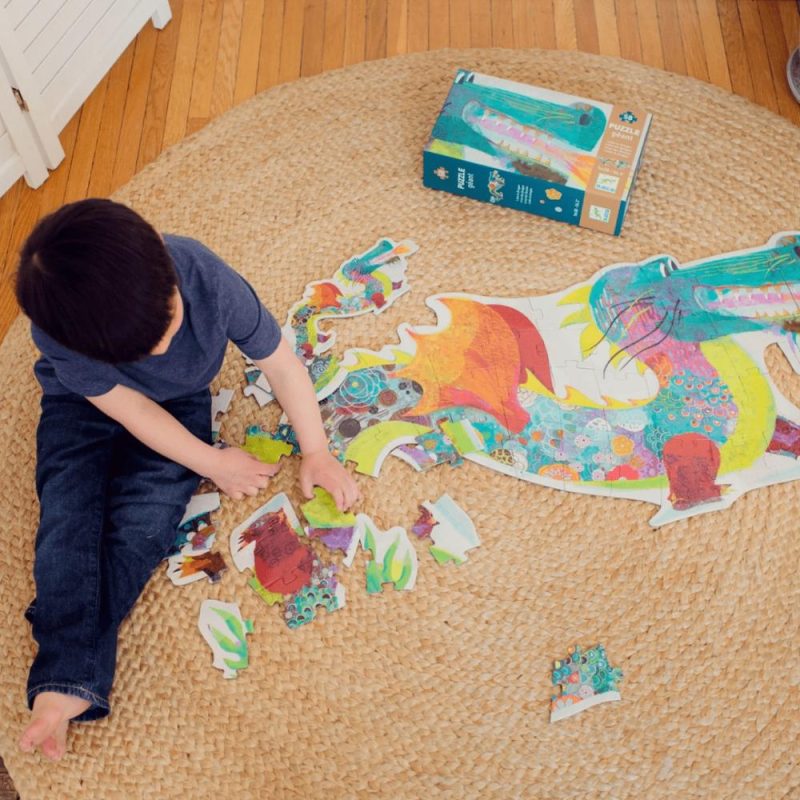 Games & Puzzles | Leon The Dragon 58 Piece Giant Floor Jigsaw Puzzle Games & Puzzles Games & Puzzles