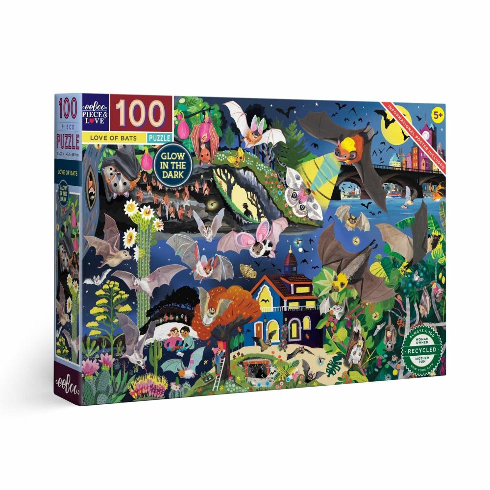 Games & Puzzles | Love Of Bats 100 Piece Jigsaw Floor Puzzle Games & Puzzles Games & Puzzles