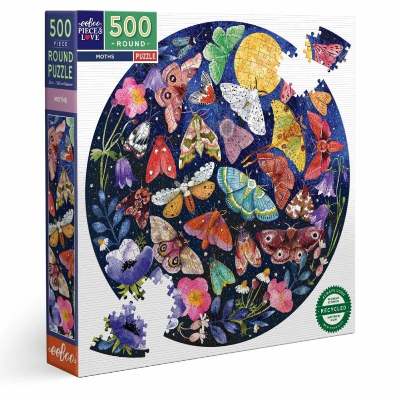 Games & Puzzles | Moths 500 Piece Round Puzzle Games & Puzzles Games & Puzzles