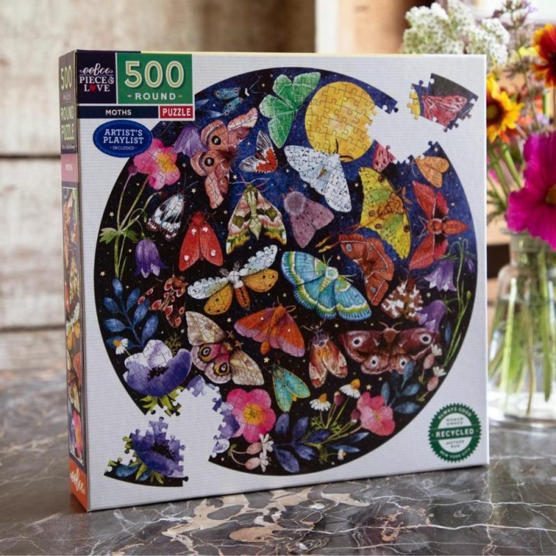 Games & Puzzles | Moths 500 Piece Round Puzzle Games & Puzzles Games & Puzzles