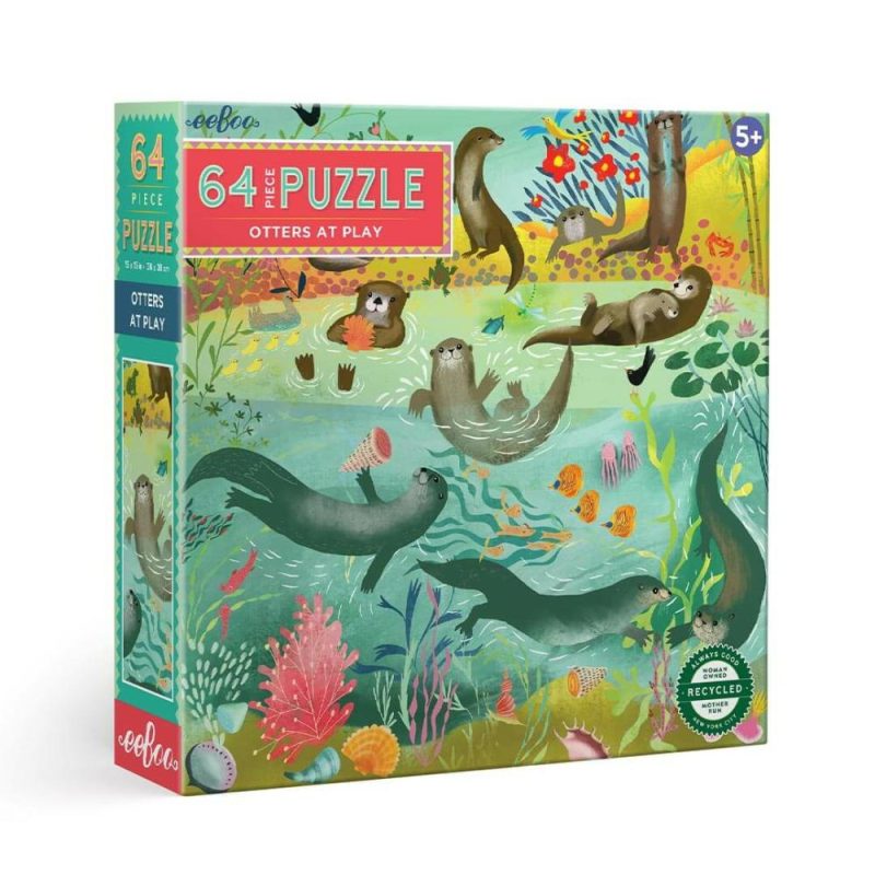 Games & Puzzles | Otters At Play – 64 Piece Jigsaw Puzzle Games & Puzzles Games & Puzzles