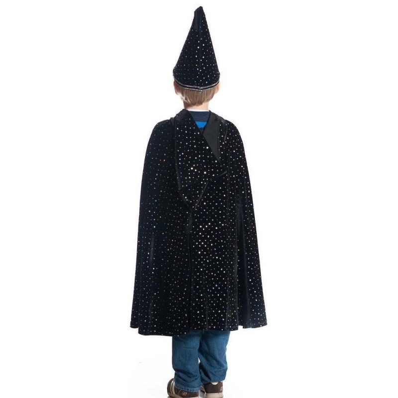 Pretend Play | Black Velvet Wizard Costume Pretend Play Pretend Play