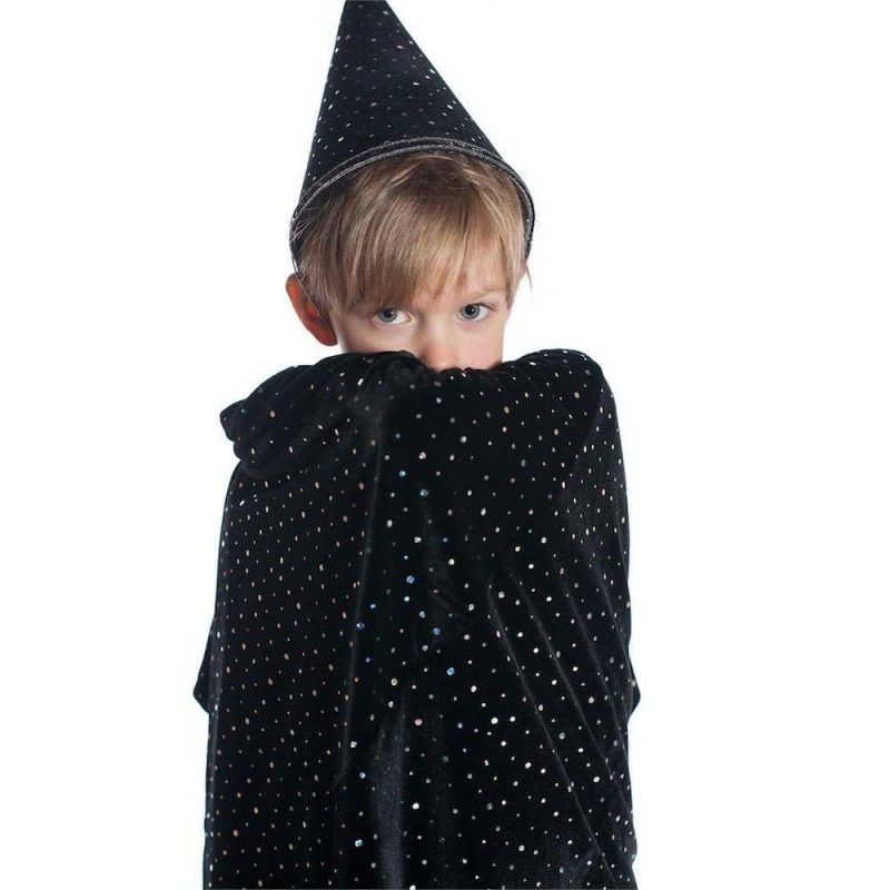 Pretend Play | Black Velvet Wizard Costume Pretend Play Pretend Play